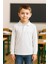 Beyaz Okul T-Shirt , Beyaz Uzun Kollu Polo Yaka Kız Erkek Çocuk Unisex Okul Tişörtü 1