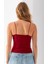 Kadın Kare Yaka Ince Askılı Basic Atlet Bordo - MS0000514 8