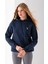 Kadın Kapüşonlu Ceylan Nakışlı 3ip Sweatshirt Lacivert - 2622 2