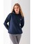 Kadın Kapüşonlu Ceylan Nakışlı 3ip Sweatshirt Lacivert - 2622 6