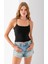 Kadın Kare Yaka Ince Askılı Basic Atlet Siyah - MS0000514 6