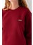 Kadın Bisiklet Yaka Miu Miu Aksesuarlı 3ip Sweatshirt Bordo - 2627 7