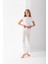 Kadın Beli Lastikli Kiraz Desenli Pijama Altı Beyaz - 2059 1