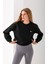 Kadın Bisiklet Yaka Miu Miu Aksesuarlı 3ip Sweatshirt Siyah - 2627 4