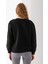 Kadın Bisiklet Yaka Miu Miu Aksesuarlı 3ip Sweatshirt Siyah - 2627 8