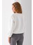 Kadın Bisiklet Yaka Fiyonk Aksesuarlı 3ip Sweatshirt Beyaz - 2624 8