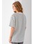 Kadın Bisiklet Yaka Oversize Basic Çizgili T-Shirt Siyah - 25700 8