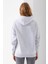 Kadın Kapüşonlu Ceylan Nakışlı 3ip Sweatshirt Gri - 2622 8