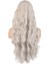 Uzun Su Dalgası Fiber Sentetik Peruk - Küllü Beyaz 4