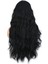 Uzun Su Dalgası Fiber Sentetik Peruk - Siyah 4