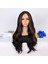 Koyu Kestane Perçemler Kahverengi Tül Peruk 1
