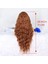 Koyu Bakır Su Dalgalı Fiber Sentetik Tül Peruk 5
