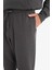 Regular Fit Beli Bağcıklı Cepli Paçası Lastikli Şardonlu Basic Düz Jogger Eşofman Altı E6326AX25AU 6