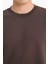 Relax Fit Bisiklet Yaka Kalın İçi Yumuşak Tüylü Basic Düz Sweatshirt T5139AZ25AU 5