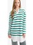 Regular Fit Polo Yaka Çizgili Uzun Kollu Sweatshirt Tunik D2183AX25AU 1