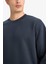 Relax Fit Bisiklet Yaka Kalın İçi Yumuşak Tüylü Basic Düz Sweatshirt T5139AZ25AU 5