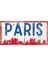 Paris Silüetli Dekoratif Alüminyum Şehir Tabelası - Paris Şehir Manzaralı Metal Duvar Dekoru 1