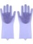 Silicone Pet Grooming Gloves - Easy Bathing, Hair Removal Cleaning For Dogs Cats - Multi-Functional Shampoo Tool Color:purple (Yurt Dışından) 1