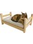 El Yapımı Çam Ağacı Kedi Karyolası ve Özel Üretim Sünger Yatağı– 30X52X23 cm 1