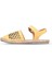 Sarı Deri Kadın Espadril Sandalet 01WL0453 01WL0453 3