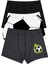 Erkek Çocuk Boxer 3'lü Baskılı (%96 Pamuk - %4 Elastan) 1