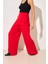 Kırmızı Bel Detaylı Rahat Kesim Pantolon 2
