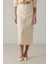 Krem Bağlama Detaylı Midi Boy Crush Detaylı Etek 1