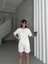 Kadın Modal Kumaş Oversize Salaş Tshirt ve Şort 2'li Takım TKM9812 5