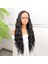 Siyah Su Dalgalı Fiber Sentetik Tül Peruk 3