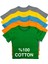 Çocuk Basic T-Shirt Unisex %100 Pamuk Kısa Kol 5'li Paket Günlük Kullanım İçin 1