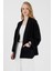Siyah %100 Pamuk Cepli Müslin Kimono 8065A 2