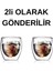 2 Li Çift Cidarlı Bardak 250 ml Magnolia Dondurma Kahve Çay Espresso Sunum Cam Bardak 1
