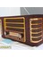 Midi Boy Retro Tasarımlı Bluetooth Hoparlör Radyo, Usb/tf Kart Destekli, Pil ile Çalışan, Teleskopik Antenli, Tip-C Şarjlı 34 x 18 x 17 cm (CZ-1973 - Bordo) 2