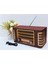 Midi Boy Retro Tasarımlı Bluetooth Hoparlör Radyo, Usb/tf Kart Destekli, Pil ile Çalışan, Teleskopik Antenli, Tip-C Şarjlı 34 x 18 x 17 cm (CZ-1973 - Bordo) 4