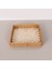 Mylamp Kare Kremy 28X28X3 Sedefli Rattan Tepsi & Duvar Dekoru 1