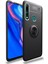 Huawei Y9 Prime 2019 Kılıf Manyetik (Metal) Yüzüklü ve Stant Olabilen Rewon Premium Silikon Kapak 1