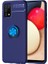 Samsung Galaxy A02S Kılıf Metal Stant Olabilen Yüzüklü Flexring Premium Silikon Kılıf 1
