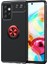 Samsung Galaxy A72 Kılıf Manyetik (Metal) Yüzüklü ve Stant Olabilen Rewon Premium Silikon Kapak 1