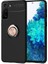 Samsung Galaxy S21 Plus Kılıf Manyetik (Metal) Yüzüklü ve Stant Olabilen Rewon Premium Silikon Kapak 1