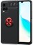 Vivo Y21S Kılıf Metal Stant Olabilen Yüzüklü Flexring Premium Silikon Kılıf 1