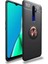 Oppo A9 2020 Kılıf Metal Stant Olabilen Yüzüklü Flexring Premium Silikon Kılıf 1