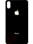 Uyumlu Iphone x Arka Kapak Lazer Kesim ( Pil Kapağı ) Cam - - Siyah 1