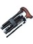 606SAW Taşlı Katlanır Baston 9032-4 Siyah Desenli 1