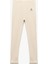 Pamuklu Kaşkorse Ribana Detaylı Bej Kız Çocuk Tayt 6WKG40064AK 1