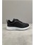 Rahat Tabanlı Hafif Esnek Ortopedik Bağcıklı Unisex Günlük Sneaker Spor Ayakkabı - Siyah-Beyaz 2