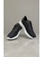 Rahat Tabanlı Hafif Esnek Ortopedik Bağcıklı Unisex Günlük Sneaker Spor Ayakkabı - Siyah-Beyaz 3