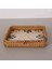 Mylamp Kare 18X18X3 Sedefli Rattan Tepsi & Duvar Dekoru 1