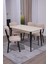 Yakamoz Kum Beji Elma Mdf Mutfak Masa Sandalye Takımı 80X130 1