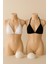 Kadın Siyah ve Beyaz Minimal Kesim Üçgen Bikini Üstü 6