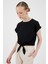 Siyah Ön Bağlama Detaylı Bluz 8071A 2